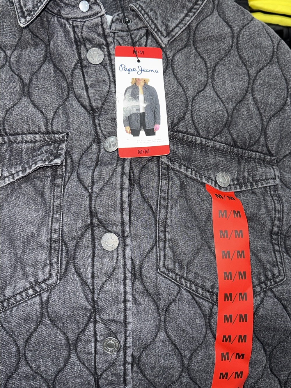 Pepe Jeans Kids Quilted Jacket in Grey Wash